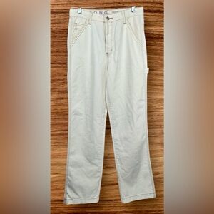 S.O.N.G Women's Carpenter Boyfriend Jeans in Cream💕